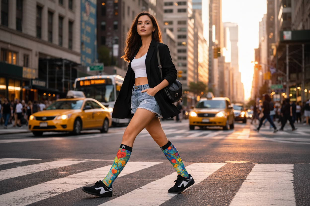 Șosete lungi damă HYD Fashion – Accesoriul perfect pentru festivaluri, Pride și ținute pline de culoare - Sosete Festival