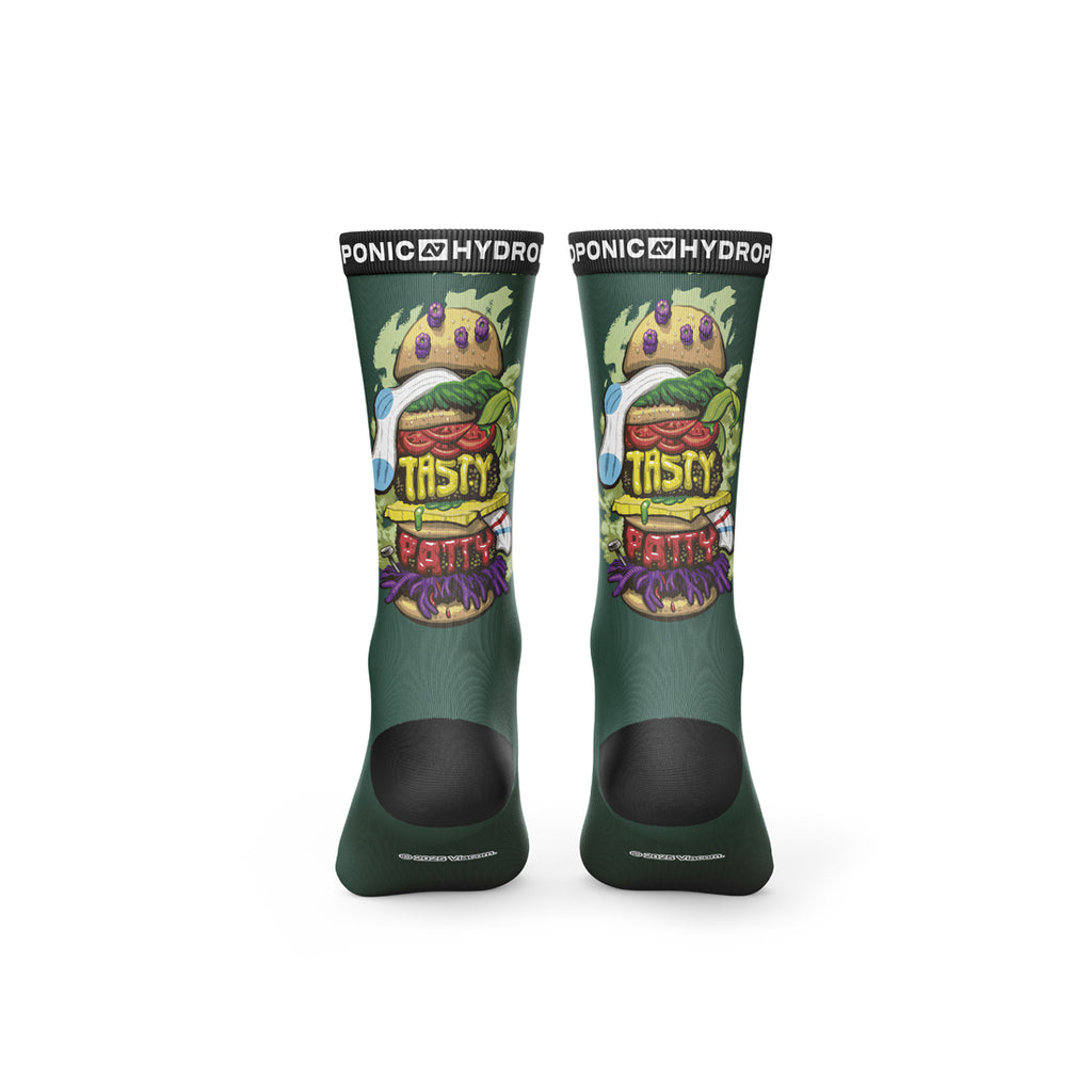 Șosete SpongeBob BURGER Green  Șosete Unisex Premium din Colecția Oficială SpongeBob SquarePants - Sosete Festival
