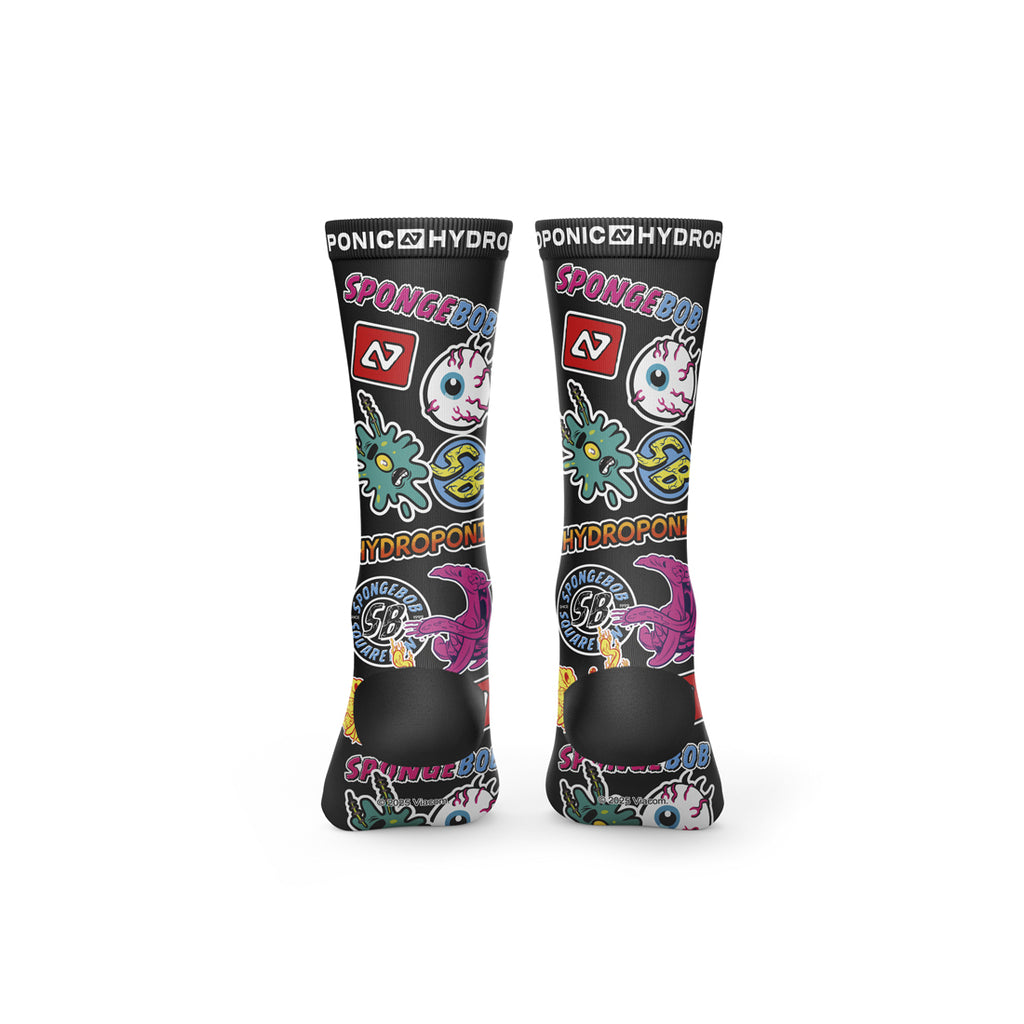 Șosete SpongeBob Stickers Black  SpongeBob SquarePants x Hydroponic Official Collaboration - Sosete Festival