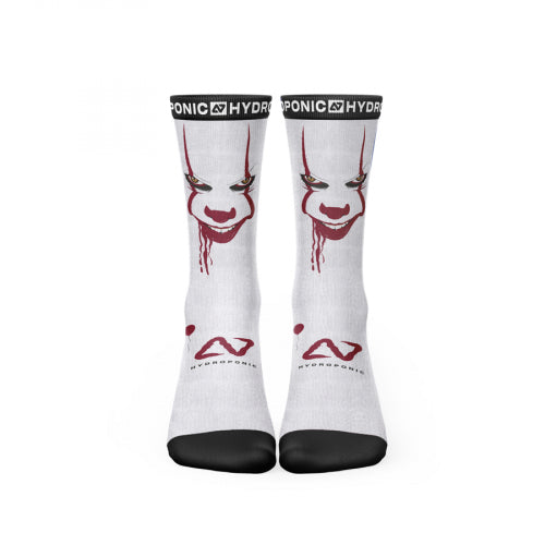 Șosete FLAGSHIP Clown White – Șosete unisex cu imprimeu original și confort premium - Sosete Festival