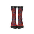 Șosete FLAGSHIP Navajo Burgundy – Șosete unisex cu imprimeu inspirat din motive etnice - Sosete Festival