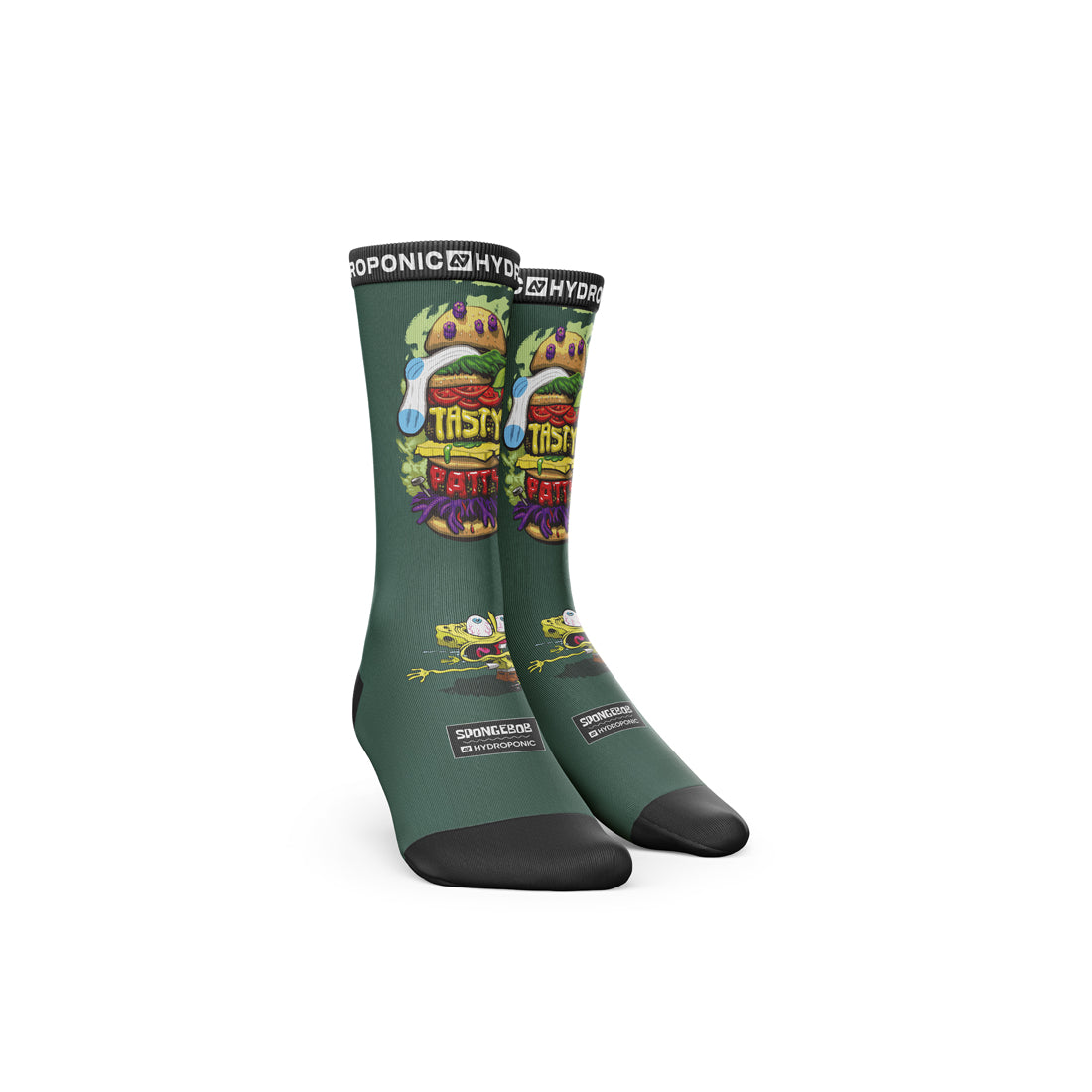 Șosete SpongeBob BURGER Green  Șosete Unisex Premium din Colecția Oficială SpongeBob SquarePants - Sosete Festival