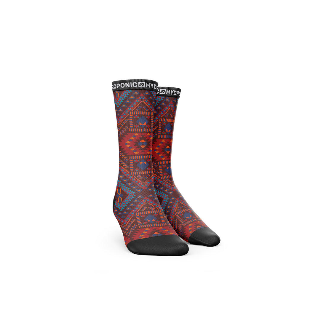 Șosete FLAGSHIP Navajo Burgundy – Șosete unisex cu imprimeu inspirat din motive etnice - Sosete Festival