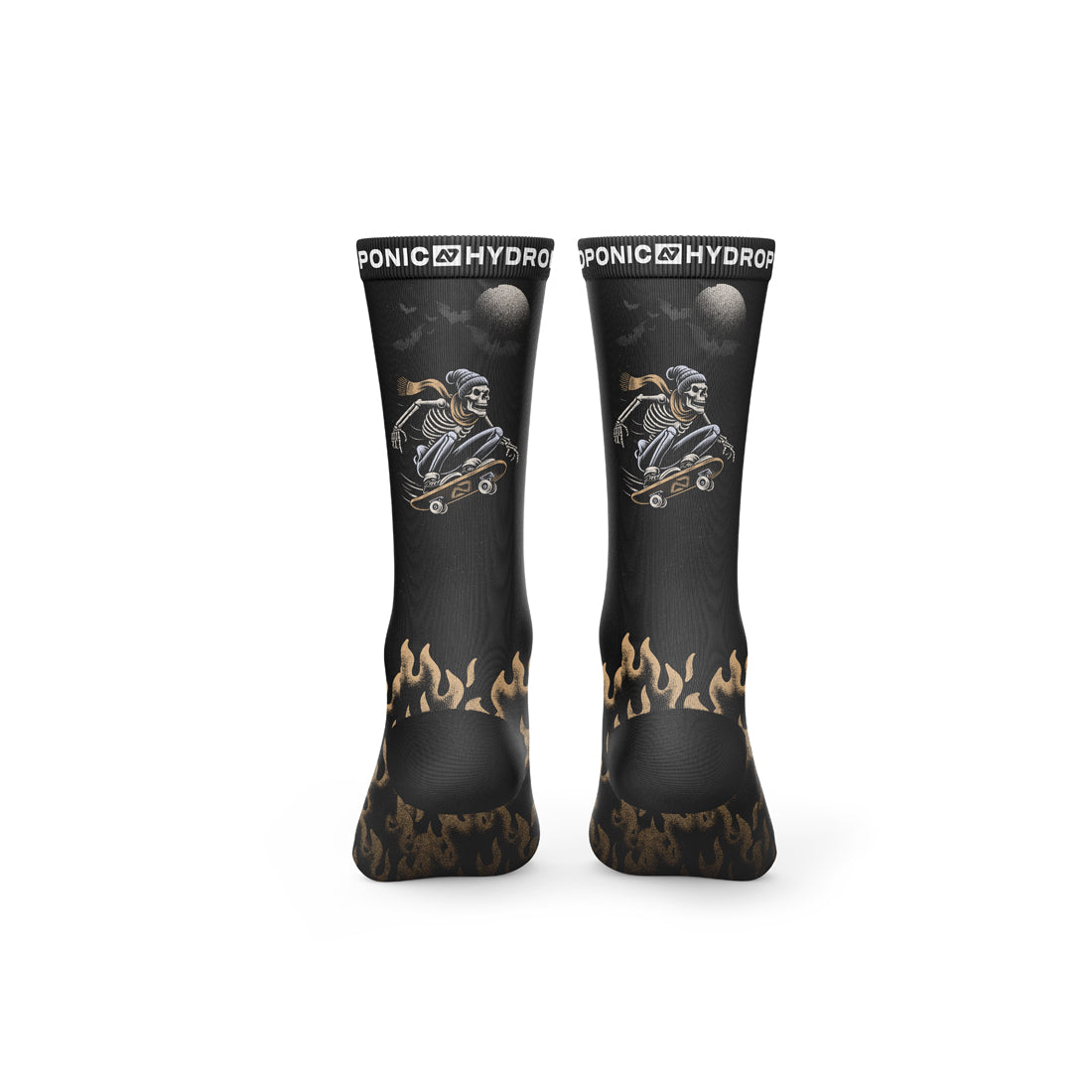 Șosete FLAGSHIP Black Skeleton Șosete unisex cu imprimeu Skeleton și confort premium - Sosete Festival
