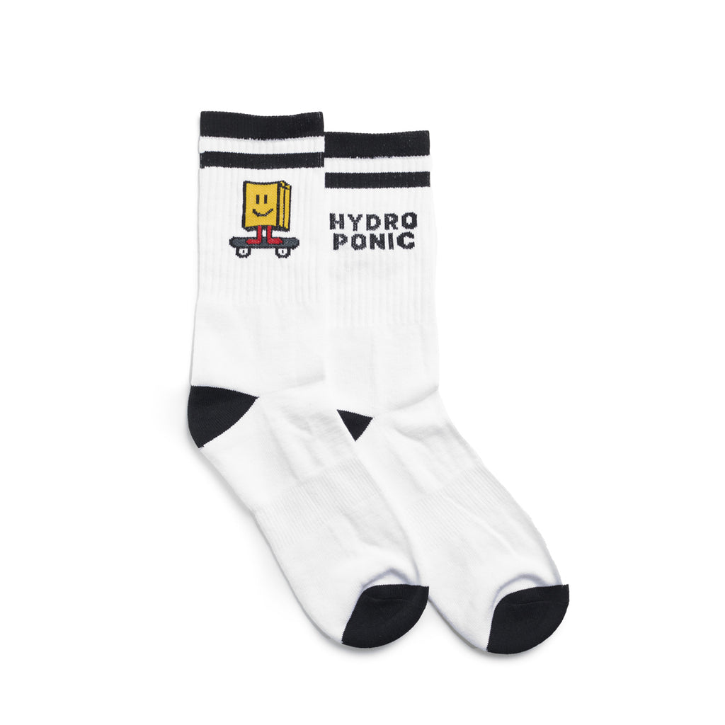 Șosete PAPERBAG White  Șosete unisex din bumbac cu imprimeu original - Sosete Festival