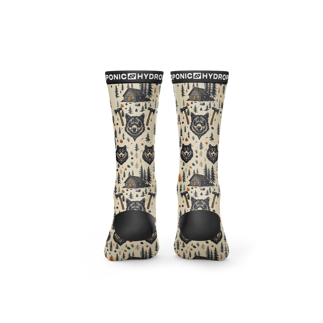 Șosete FLAGSHIP Ecru Forest Șosete unisex cu imprimeu inspirat de natură - Sosete Festival
