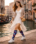 Șosete lungi damă HYD Fashion CUORE 3D – Design Romantic cu Imprimeu Inimă 3D, 20 DEN - Sosete Festival