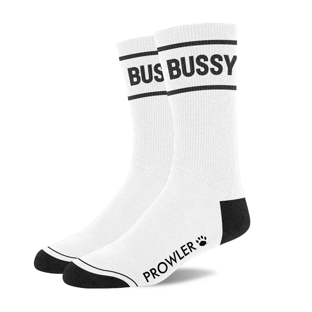 Șosete Prowler RED Bussy Alb/Negru – Șosete din bumbac premium cu design original - Sosete Festival