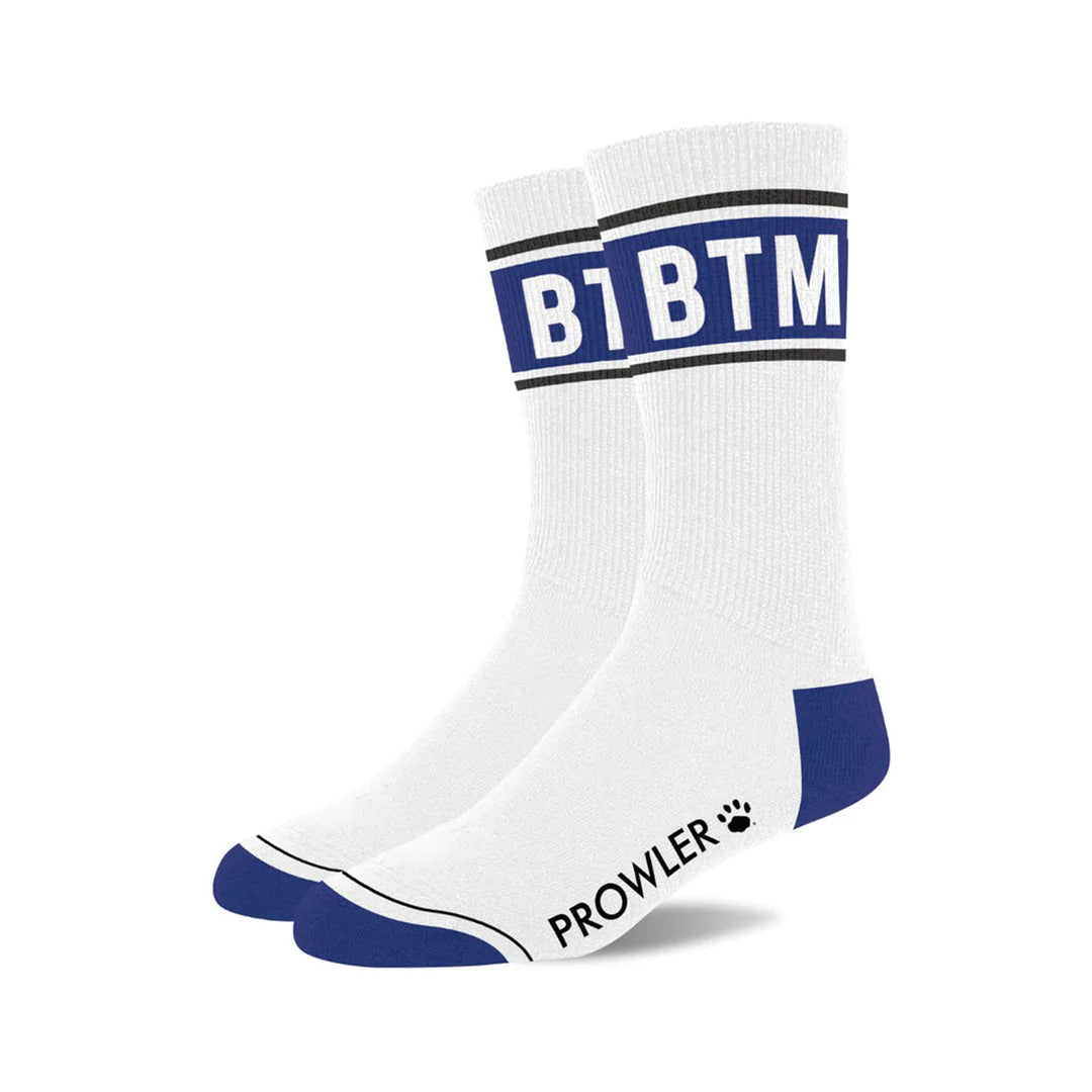 Șosete Prowler BTM Alb/Albastru – Șosete din bumbac premium cu design original - Sosete Festival