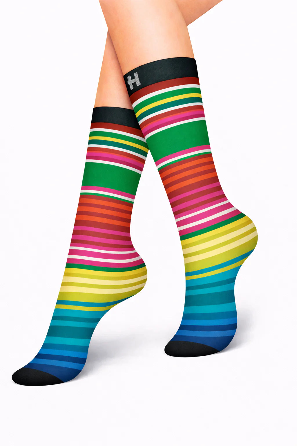 Șosete lungi damă HYD Fashion LINE  – Design Geometric Modern, 20 DEN - Sosete Festival