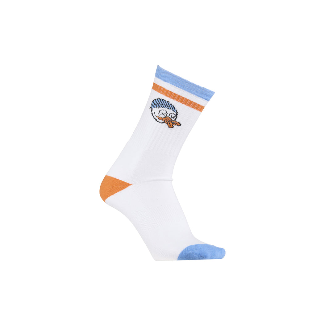 Șosete DUCK White  Șosete unisex din bumbac cu imprimeu original - Sosete Festival