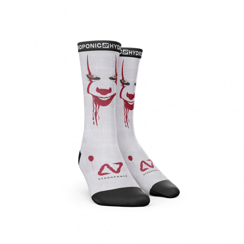 Șosete FLAGSHIP Clown White – Șosete unisex cu imprimeu original și confort premium - Sosete Festival