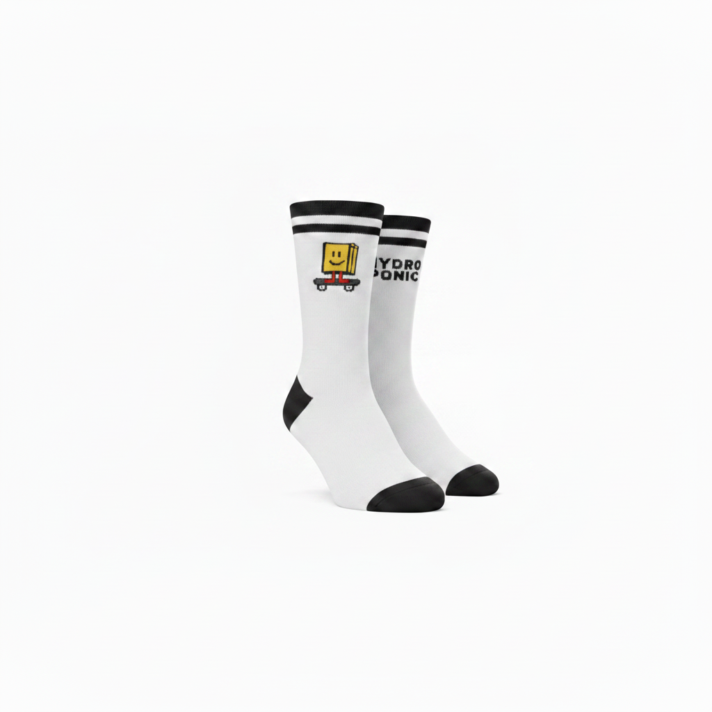 Șosete PAPERBAG White  Șosete unisex din bumbac cu imprimeu original - Sosete Festival