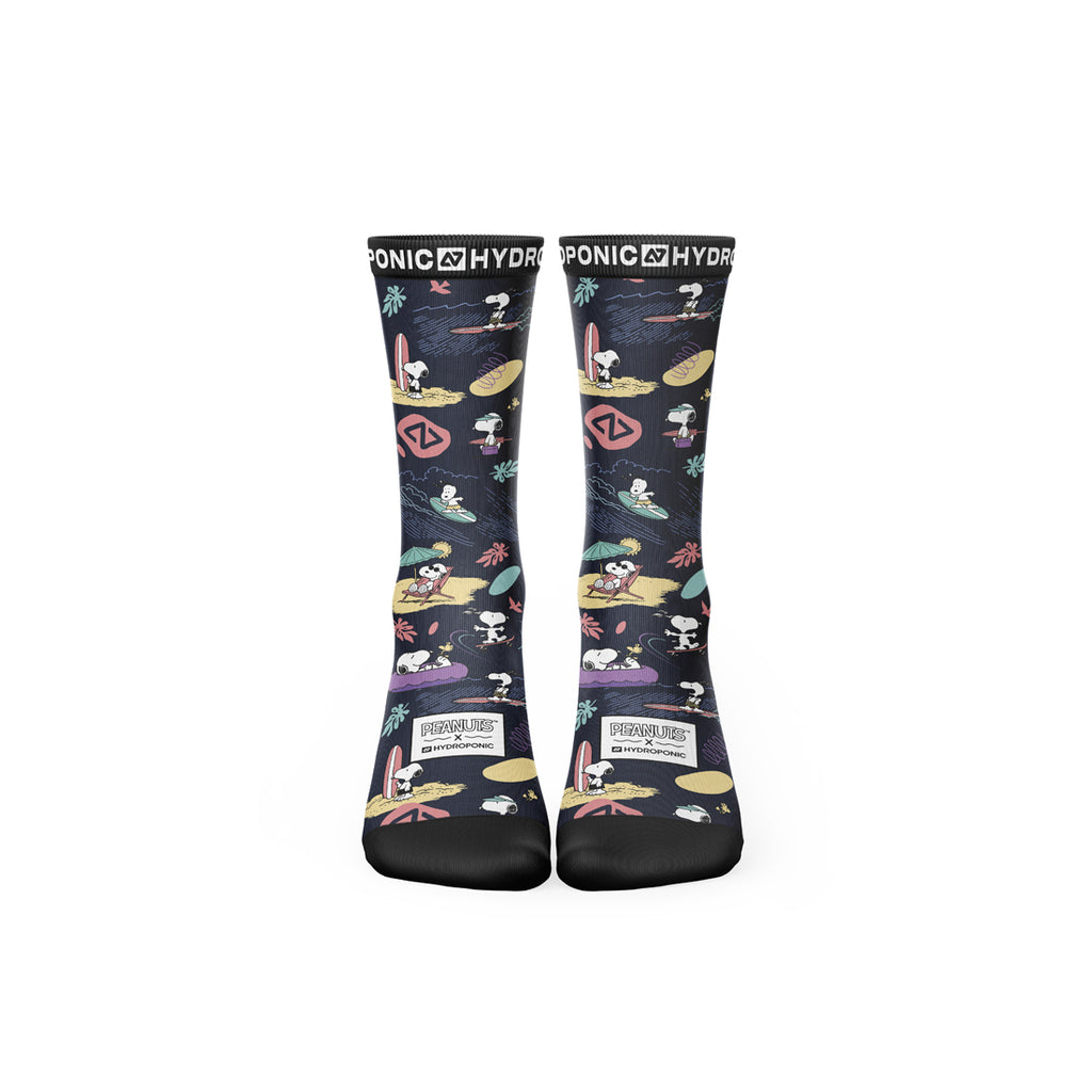 Șosete PEANUTS Beach Navy  Șosete unisex cu imprimeu oficial PEANUTS x Hydroponic - Sosete Festival