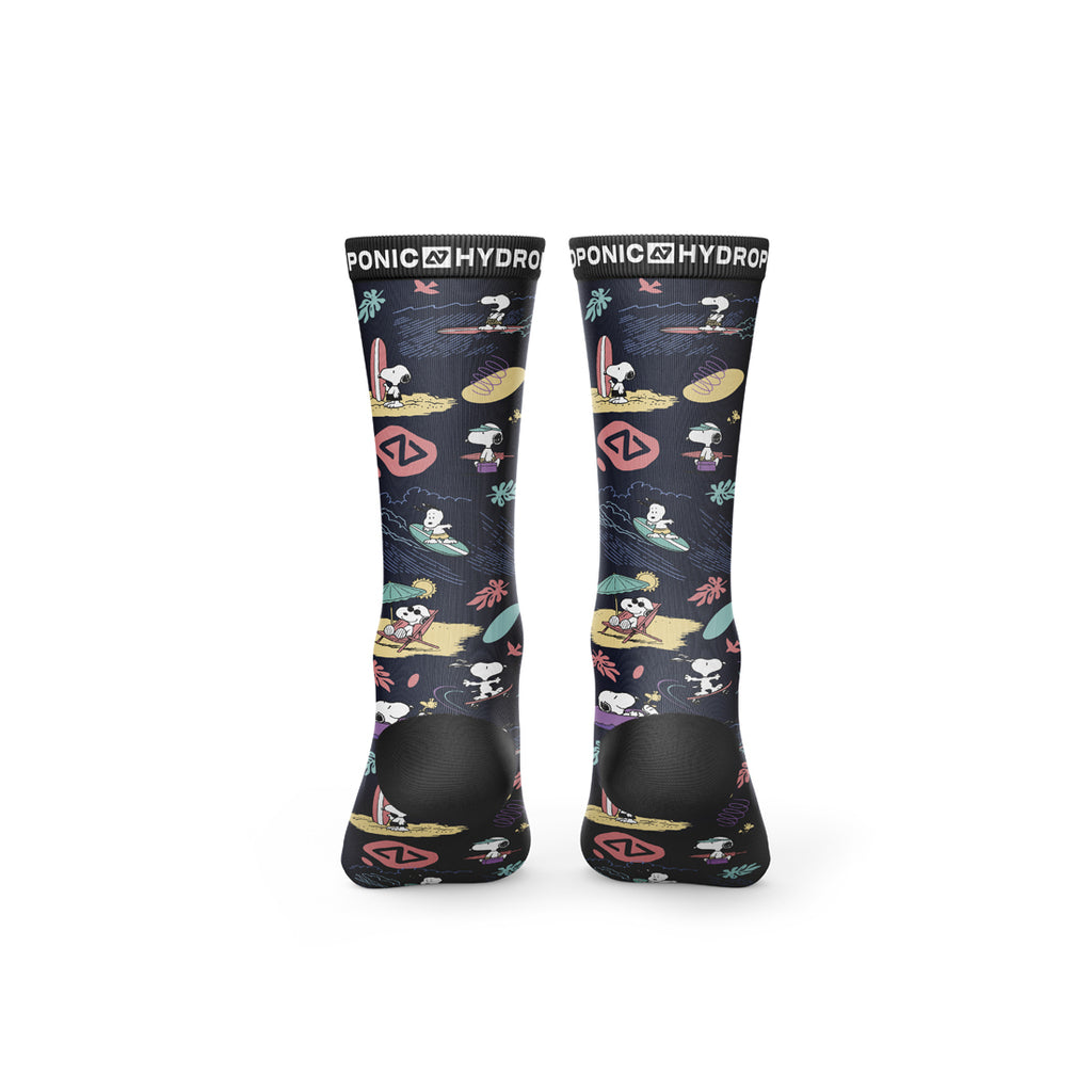 Șosete PEANUTS Beach Navy  Șosete unisex cu imprimeu oficial PEANUTS x Hydroponic - Sosete Festival